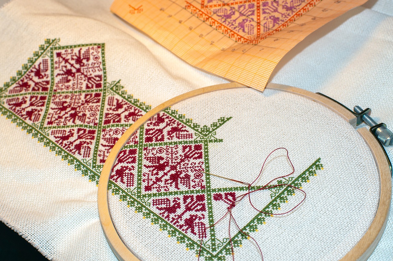 What is counted cross stitch - beginner guide with fabric and thread